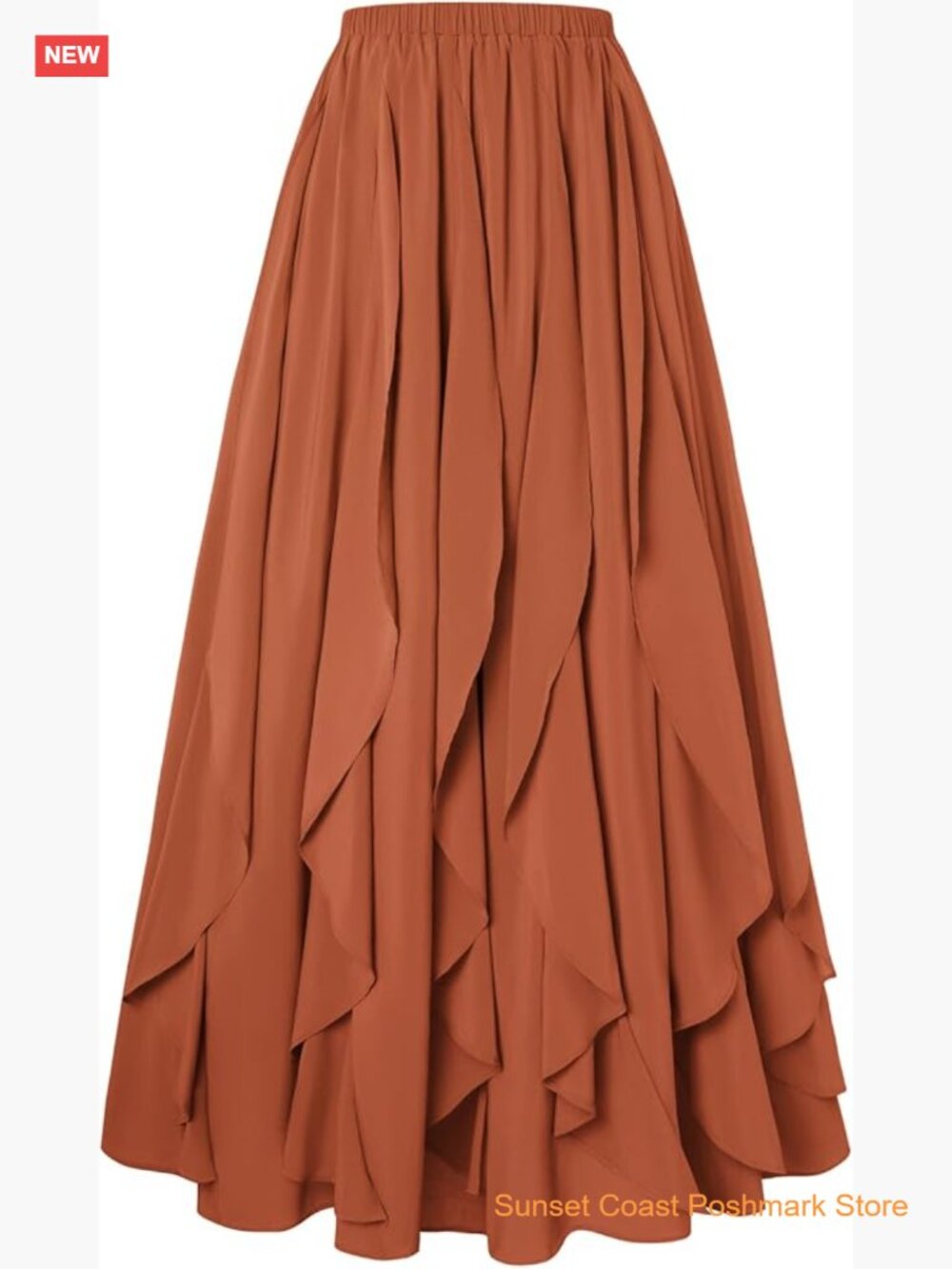 Womens Boho Maxi Skirt Renaissance Long Skirt High Waist Ruffle Flowy Skirts